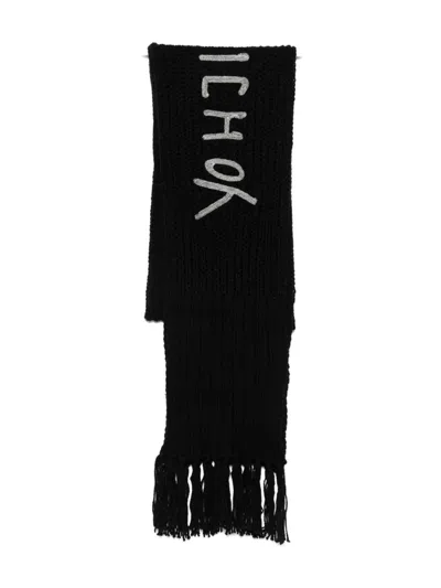 Y-3 Fringed Scarf In Black