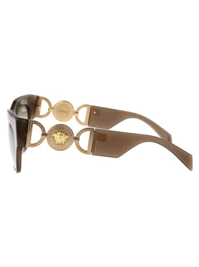 Versace Opal Brown Acetate Sunglasses In Brown