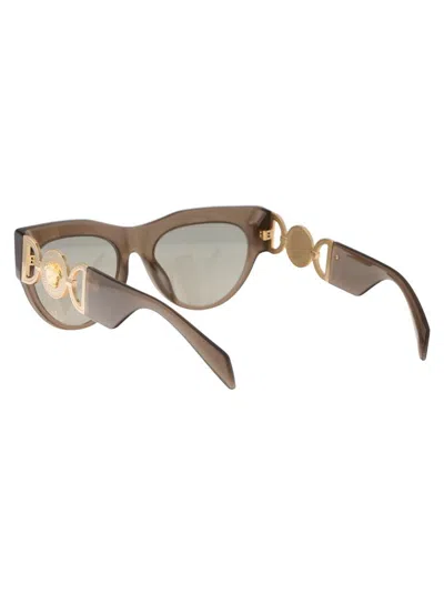 Versace Opal Brown Acetate Sunglasses In Brown