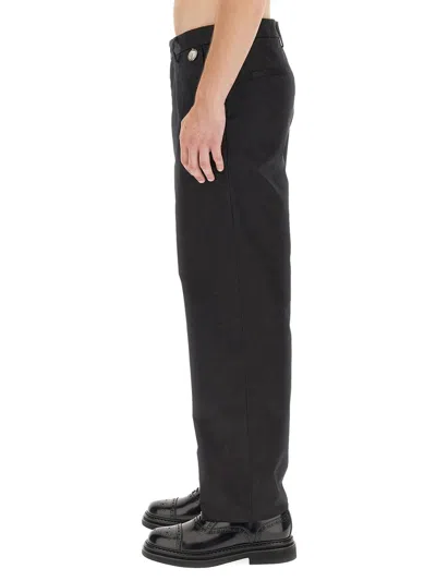 Dolce & Gabbana Men Gabardine Pants In Black