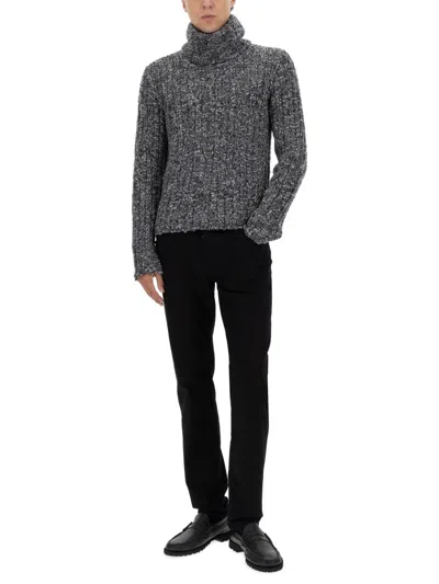 Dolce & Gabbana Turtleneck Pullover In Gray