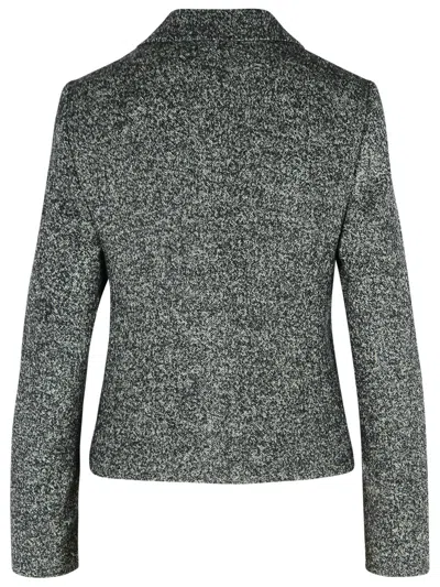 Dolce & Gabbana Two-tone Virgin Wool Blend Jacket Women In Gray
