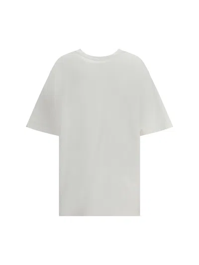 Dolce & Gabbana Women White Crew Neck T-shirt With Maxi Print On The Front In Cotton Woman In White
