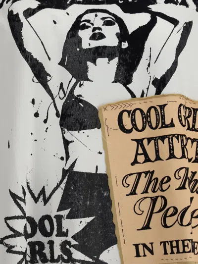 Dolce & Gabbana Women White Crew Neck T-shirt With Maxi Print On The Front In Cotton Woman In White