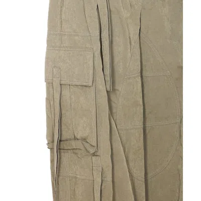 Dolce & Gabbana Dual-waistband Wide-leg Cargo Trousers In Green