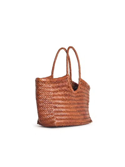 Dragon Diffusion Nantucket Big Woven Leather Tote Bag In Brown