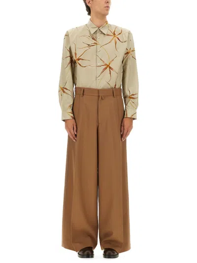 Dries Van Noten Floral Long Sleeve Tulip Print Top In Black