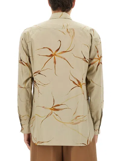 Dries Van Noten Floral Long Sleeve Tulip Print Top In Black