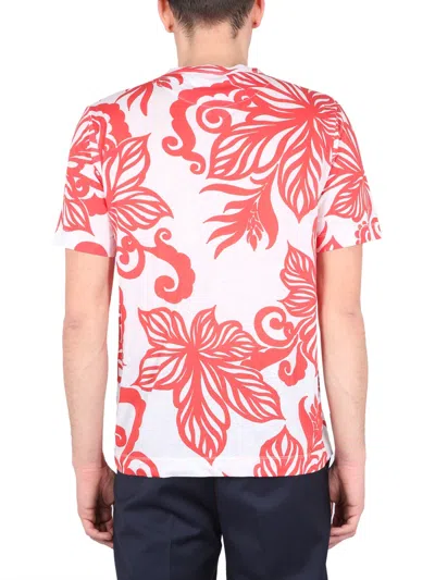 Dries Van Noten Floral Print Crew Neck Short Sleeve T-shirt In White
