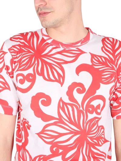 Dries Van Noten Floral Print Crew Neck Short Sleeve T-shirt In White
