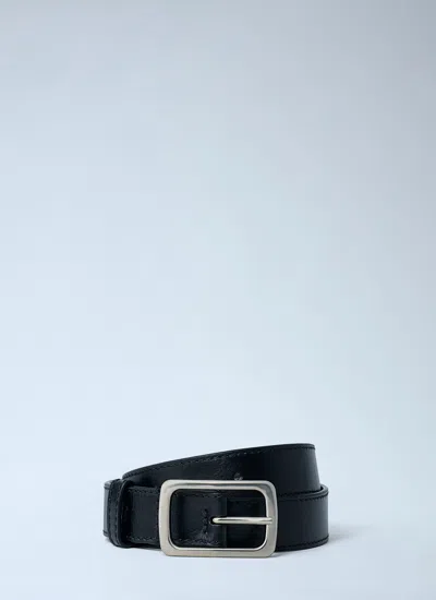 Dries Van Noten Men Leather Belt In Blue