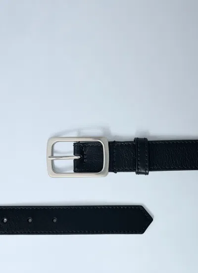 Dries Van Noten Men Leather Belt In Blue