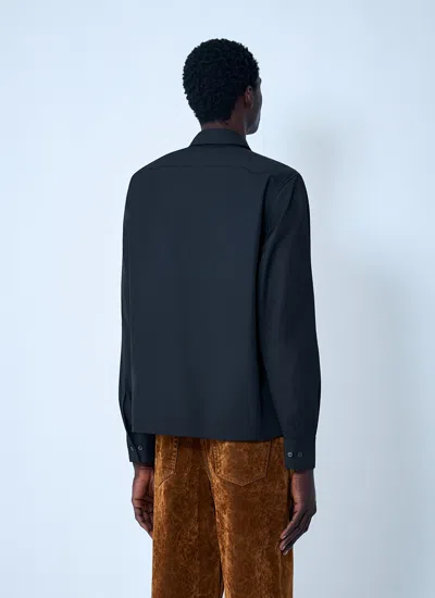 Dries Van Noten Men Nylon Shirt In Black