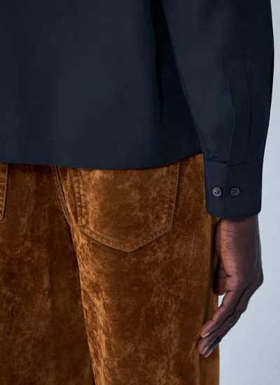 Dries Van Noten Men Nylon Shirt In Black