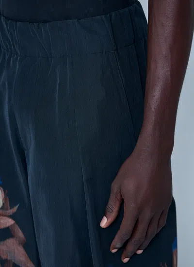 Dries Van Noten Men Printed Elasticated Pants In Blue