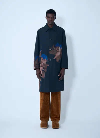 Dries Van Noten Men Rankle Printed Tailored Coat In Blue