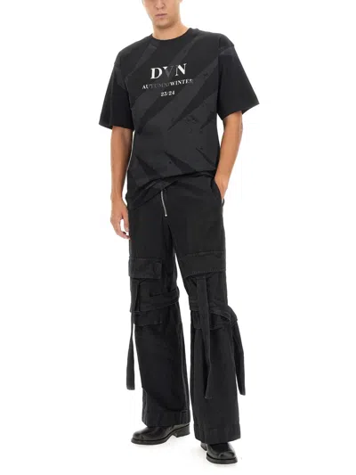 Dries Van Noten Logo Graphic Print Crew Neck T-shirt In Black