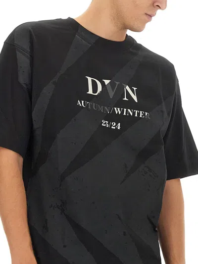 Dries Van Noten Logo Graphic Print Crew Neck T-shirt In Black