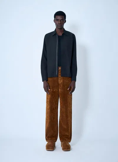 Dries Van Noten Belt Loop Casual Pants In Brown