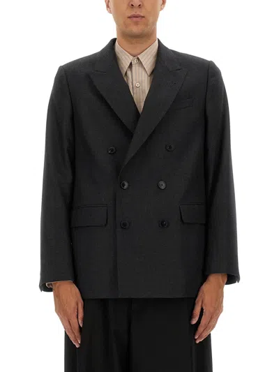 Dries Van Noten Long-sleeved Suit Jacket In Gray