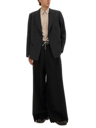 Dries Van Noten Long-sleeved Suit Jacket In Gray