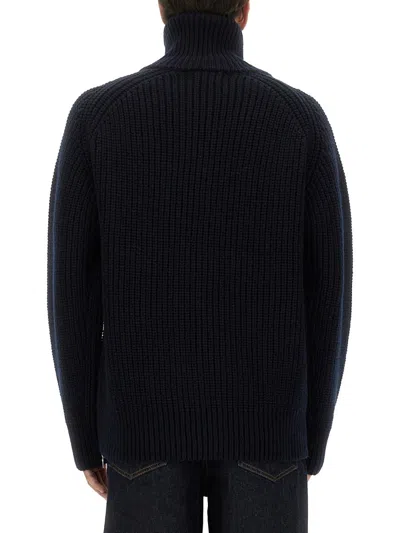 Dries Van Noten Black Wool Zip-up Cardigan In Black