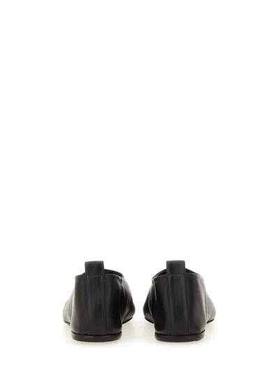 Dries Van Noten Soft Black Leather Loafers With Squared Toe In Black