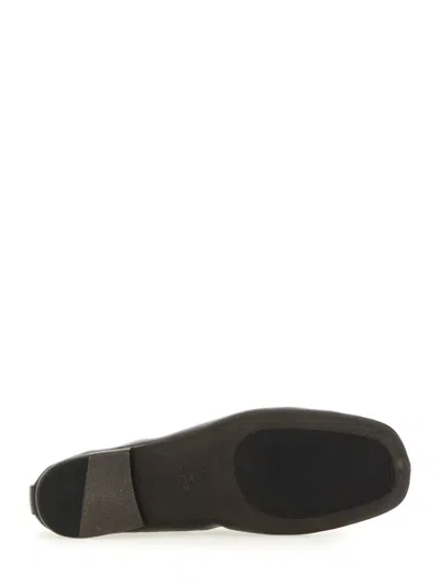 Dries Van Noten Soft Black Leather Loafers With Squared Toe In Black