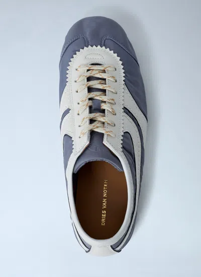 Dries Van Noten Contemporary Low Top Sneakers With Rubber Sole In Blue