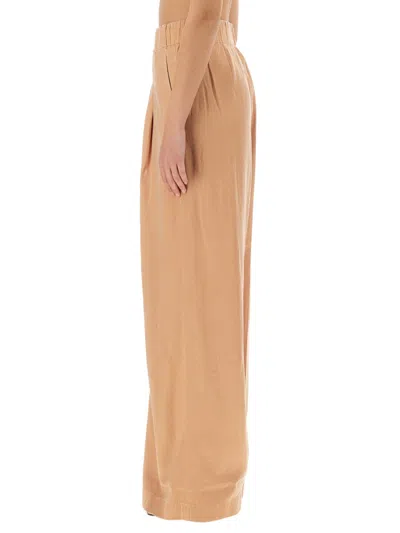 Dries Van Noten Wide Leg Trousers Elastic Waistband In Orange