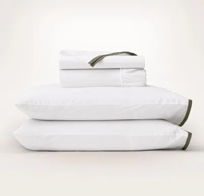 Boll & Branch Percale Hemmed Sheet Set In White