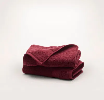 Boll & Branch Plush Hand Towels (pair) In Red