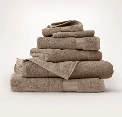 Boll & Branch Plush Bath Towel Set In Brown
