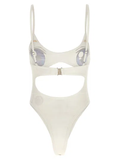Dsquared2 X Better Print Cutout Bodysuit In White
