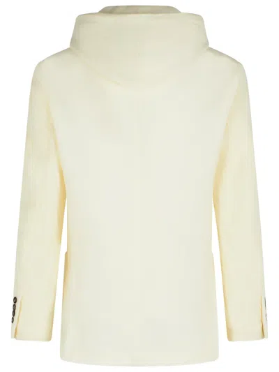Eleventy Ivory Wool And Cashmere Blazer Men In Black
