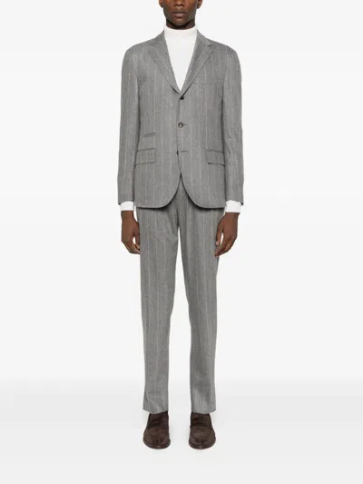 Eleventy Tailored Suit And Straight-leg Trousers In Multi