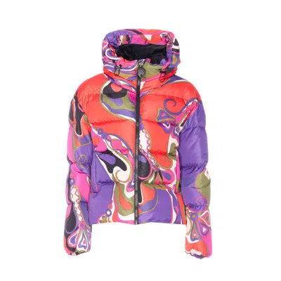 Pucci Emilio  Women Down Jacket Orchidee Print In Pink
