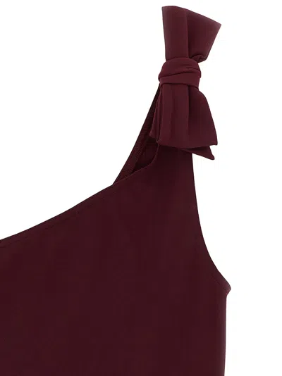 Eres Asymmetrical One-shoulder Swimsuit Bow Detail In Multi