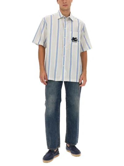 Etro Washed Blue Boyfriend Jeans In Blue