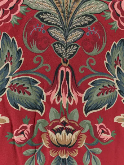 Etro Floral Embroidered Knee-length Dress In Red