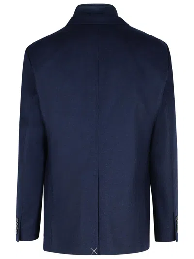 Fay Two-button Peak-lapel Jacket In Blue