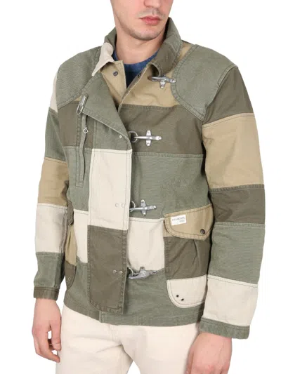 Fay Men Jacket 4 Hooks In Green