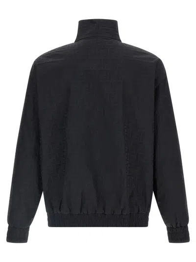 Fendi Bomber Nylon Ff Puffer Jackets Black In Black