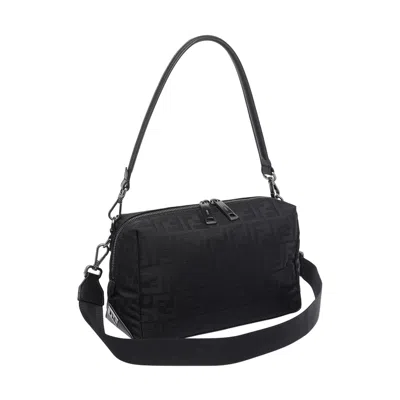 Fendi Men Lui Nylon Messenger Bag In Black