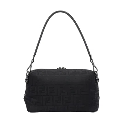 Fendi Men Lui Nylon Messenger Bag In Black