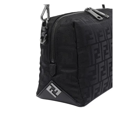 Fendi Men Lui Nylon Messenger Bag In Black