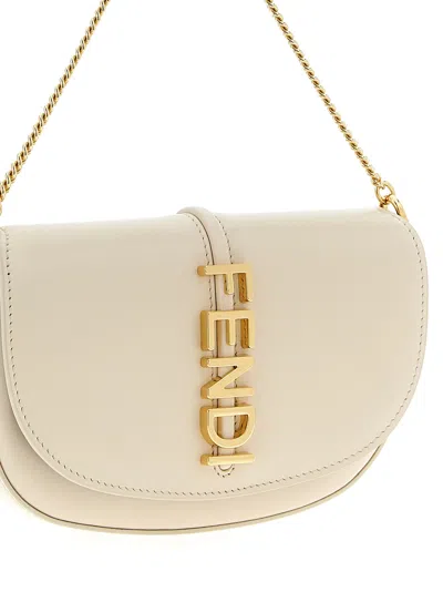 Fendi Chain Wallet Gold-tone Hardware In Neutral