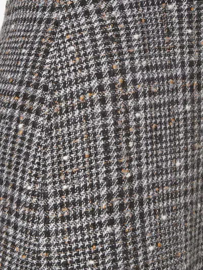 Fendi Women Check Tweed Skirt In Gray
