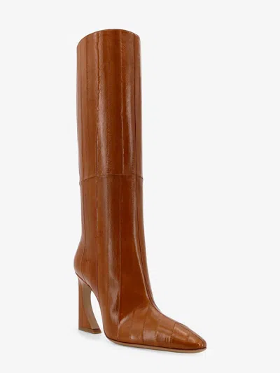Fendi Arco 95 Hagfish Leather Knee-high Boots In Brown