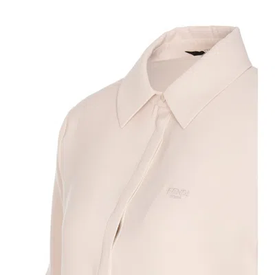 Fendi Women  Roma Logo Polo In Pink